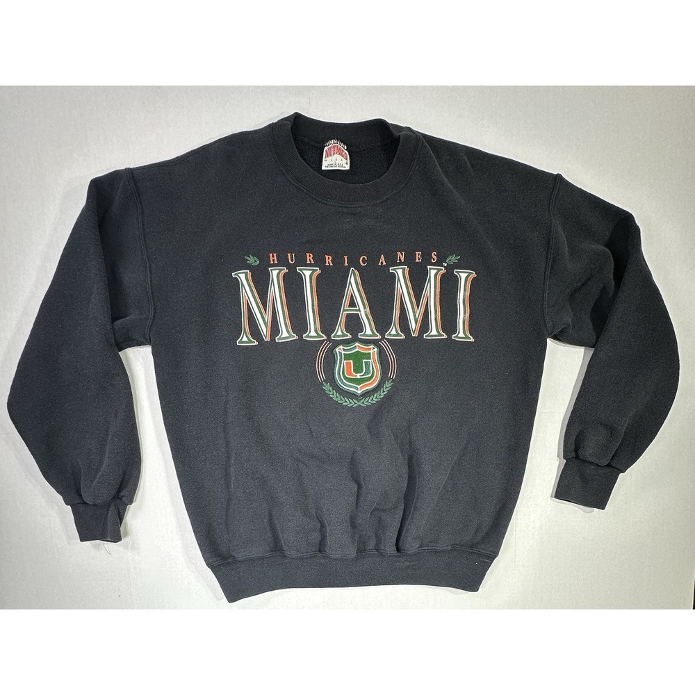 Vintage Nutmeg Mills Miami Hurricanes Sweatshirt USA Made L
